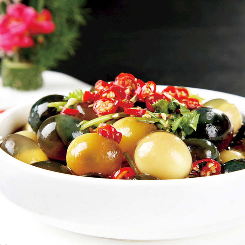 鹌鹑蛋无铅松花小皮蛋24枚变蛋凉拌菜饭店餐饮酒店特色半成品商用