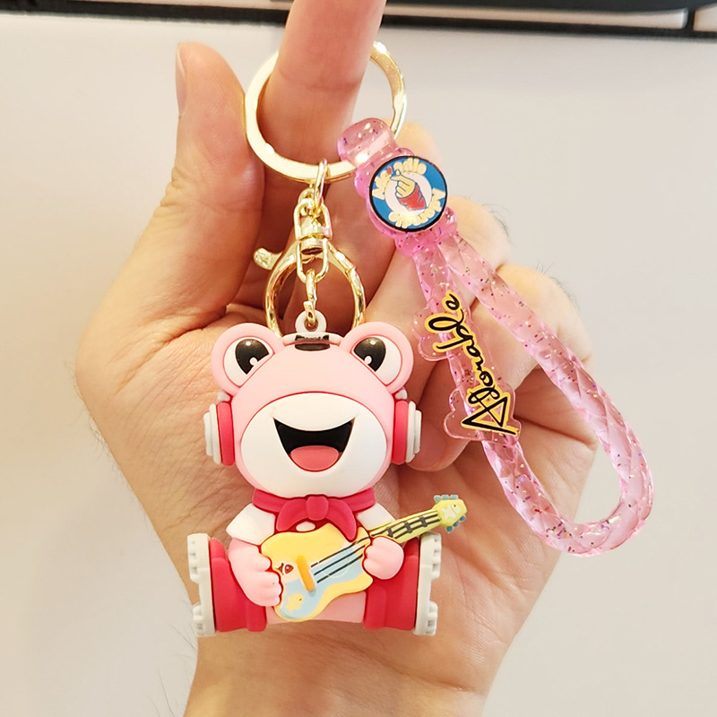 Cartoon Net Red Frog Doll Key Chain Girls Exquisite Handbag Pendant Cute Couple Keychain Small Gift