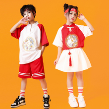 萨朗六一儿童节啦啦队演出服小学生运动会汉服表演服幼儿园班服中