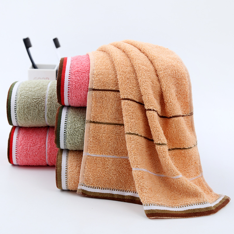 Foreign Trade Export Cotton Weak Twist Facecloth Adult Home Use Dark Gifts for Men and Women Soft Absorbent Stall Towel