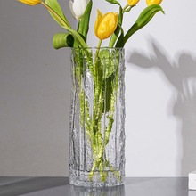 冰川花瓶玻璃透明插花玫瑰鲜花客厅餐桌摆件瓶ins风网红极冻花瓶