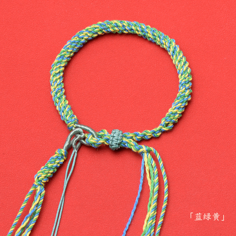 Fine Woven Handmade Hand-Made Cotton Threads Bracelet Jewelry Rope Vintage Mixed Color Tibetan Men's and Women's Same Bracelet Jewelry Rope Wholesale