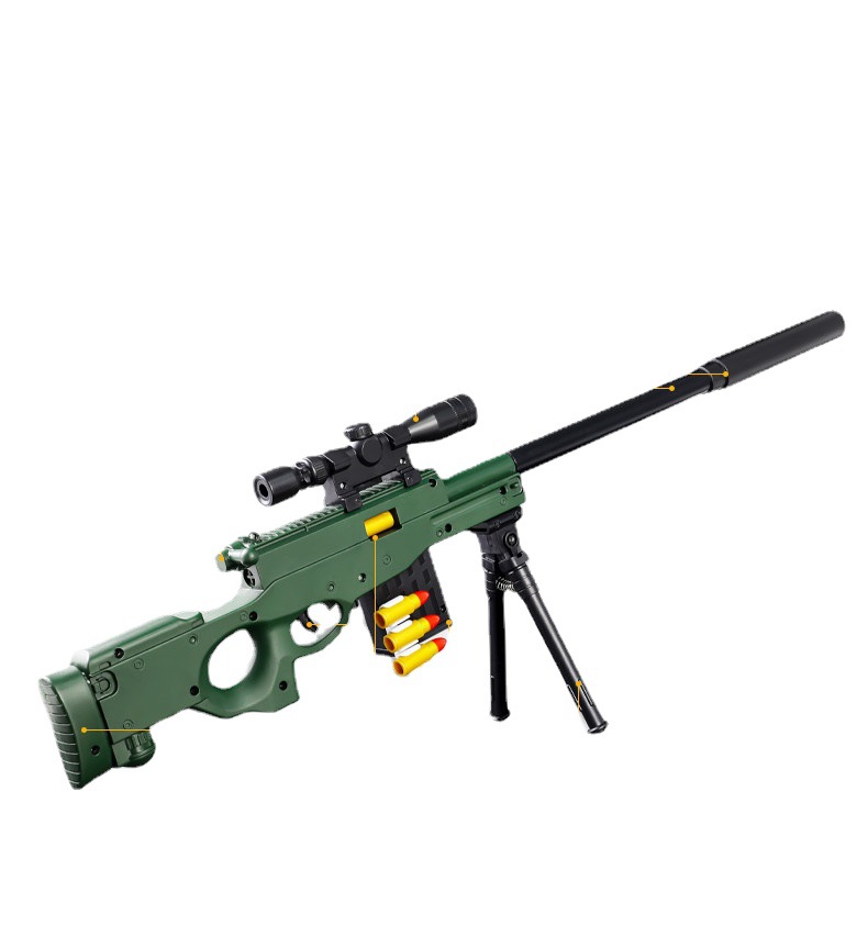 awm玩具下供弹抛壳软弹枪和平精英吃鸡同款儿童玩具枪男孩狙击枪