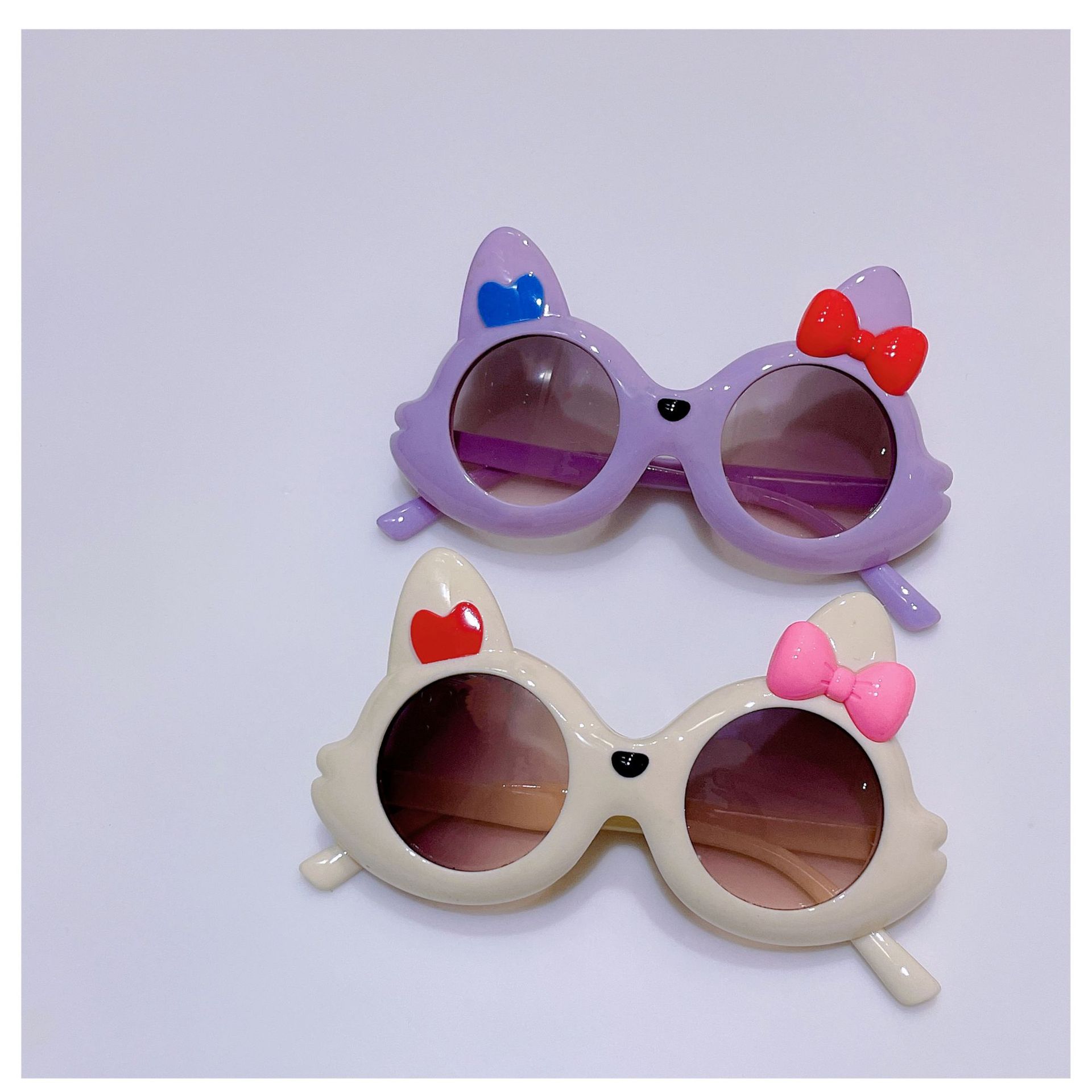 New Kids Sunglasses Cute Cartoon Fox Color Sunglasses for Boys and Girls Summer UV Protection Sun Protection Glasses