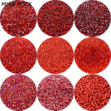 300/600/1500pcs 3mm Mix Red Charm Czech Glass Seed Beads跨境