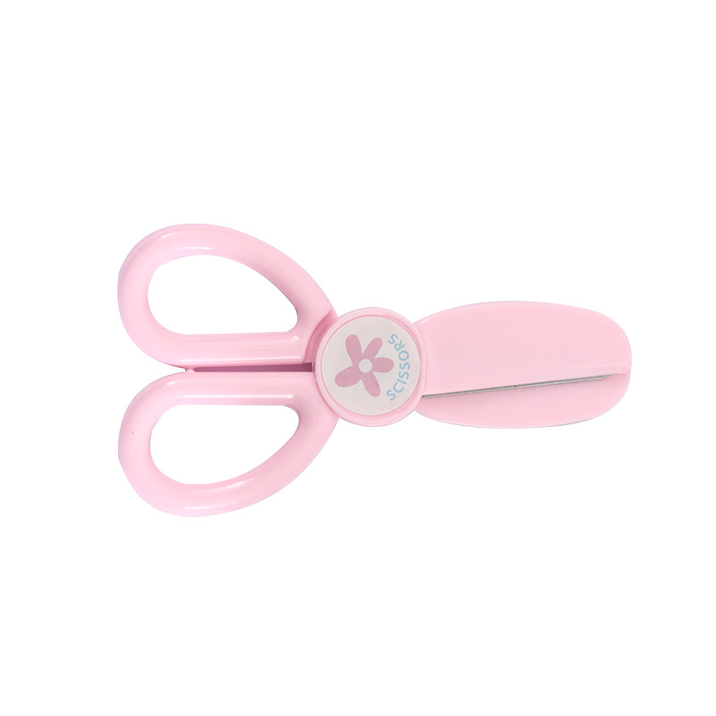 Lidemei Scissors for Students Plastic Macaron Color Safety Art Stationery Handmade Office Stainless Steel Children's Scissors