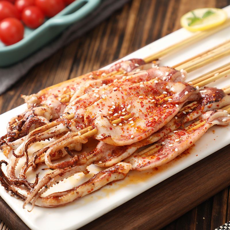 铁板鱿鱼串批发新鲜冷冻烧烤鱿鱼片须头海鲜厂家直销厂家批发跨境