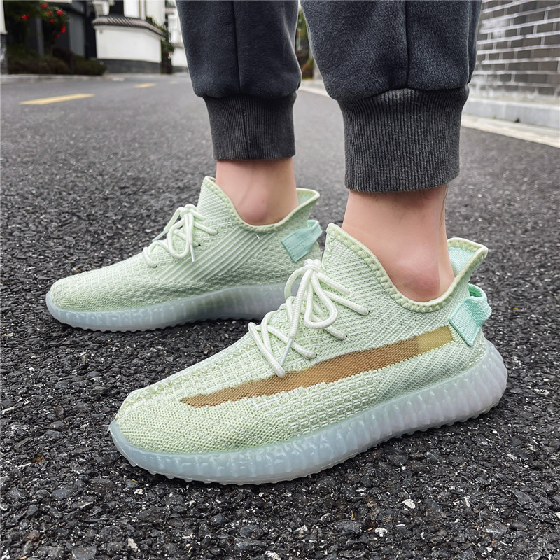 椰子鞋子男2021年新款薄款透气韩版潮流飞织软底运动鞋夏天帆布鞋