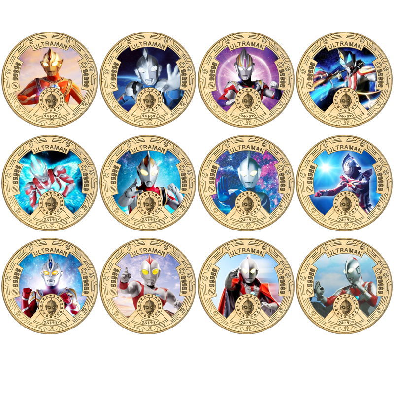 跨境动漫周边奥特曼纪念章徽章55周年限量版收藏桌面摆件工厂批发