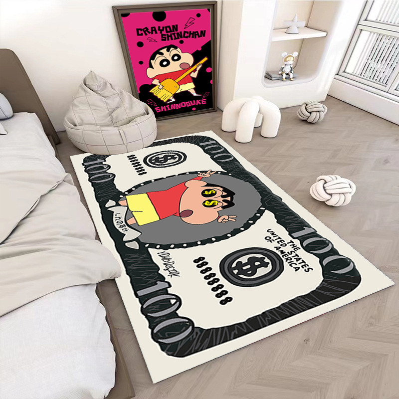 Cross-Border Cartoon Carpet Dollar Pattern Anime Floor Mat Living Room Bedroom Bedside Blanket