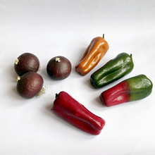 仿真辣椒假水果蔬菜模型玩具紫皮洋葱食物拍摄道具农家乐装饰摆件