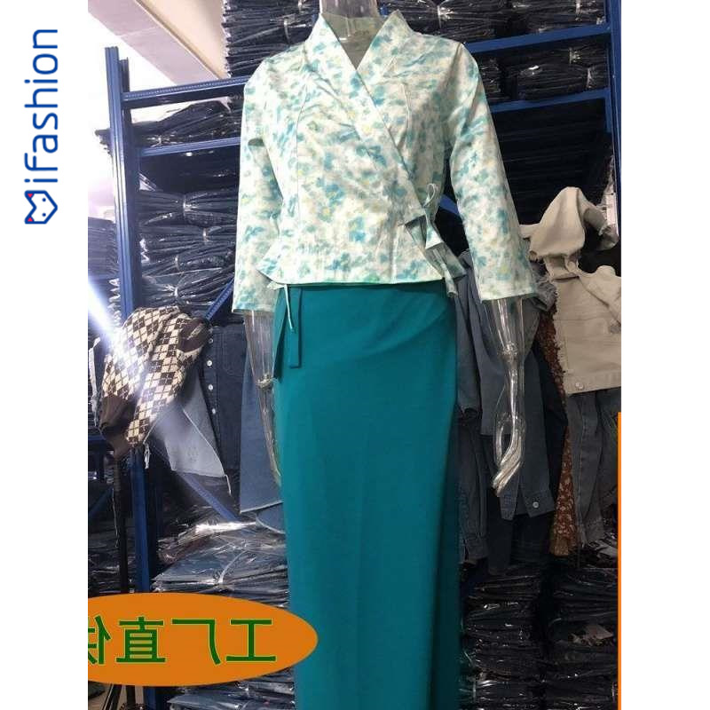 文艺复古月娘同款小娘惹傣族裙西双版纳特色酒店前台服装泰国风情