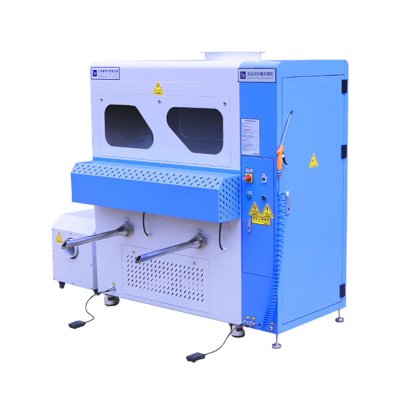 【毛绒玩具手塞棉】厂供福大新款四头一体式全自动充棉机