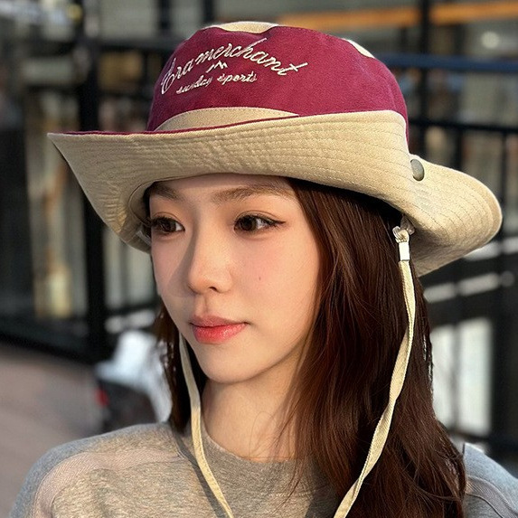 双面可戴登山渔夫帽女户外防紫外先遮脸遮阳帽简约休闲钓鱼帽子男