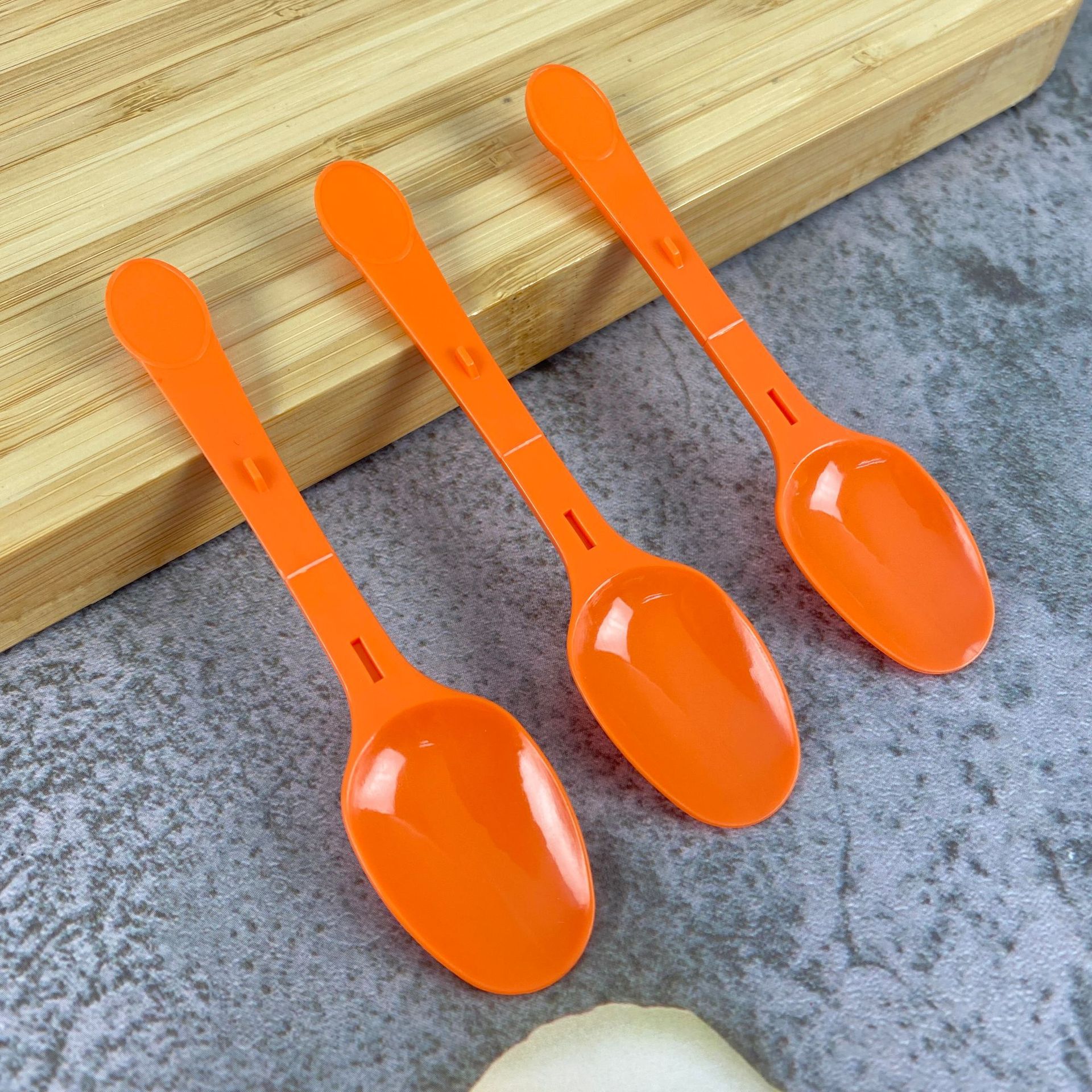 塑料一次性勺子叉勺独立包装冰激凌塑料小叉勺加厚蛋糕甜品勺