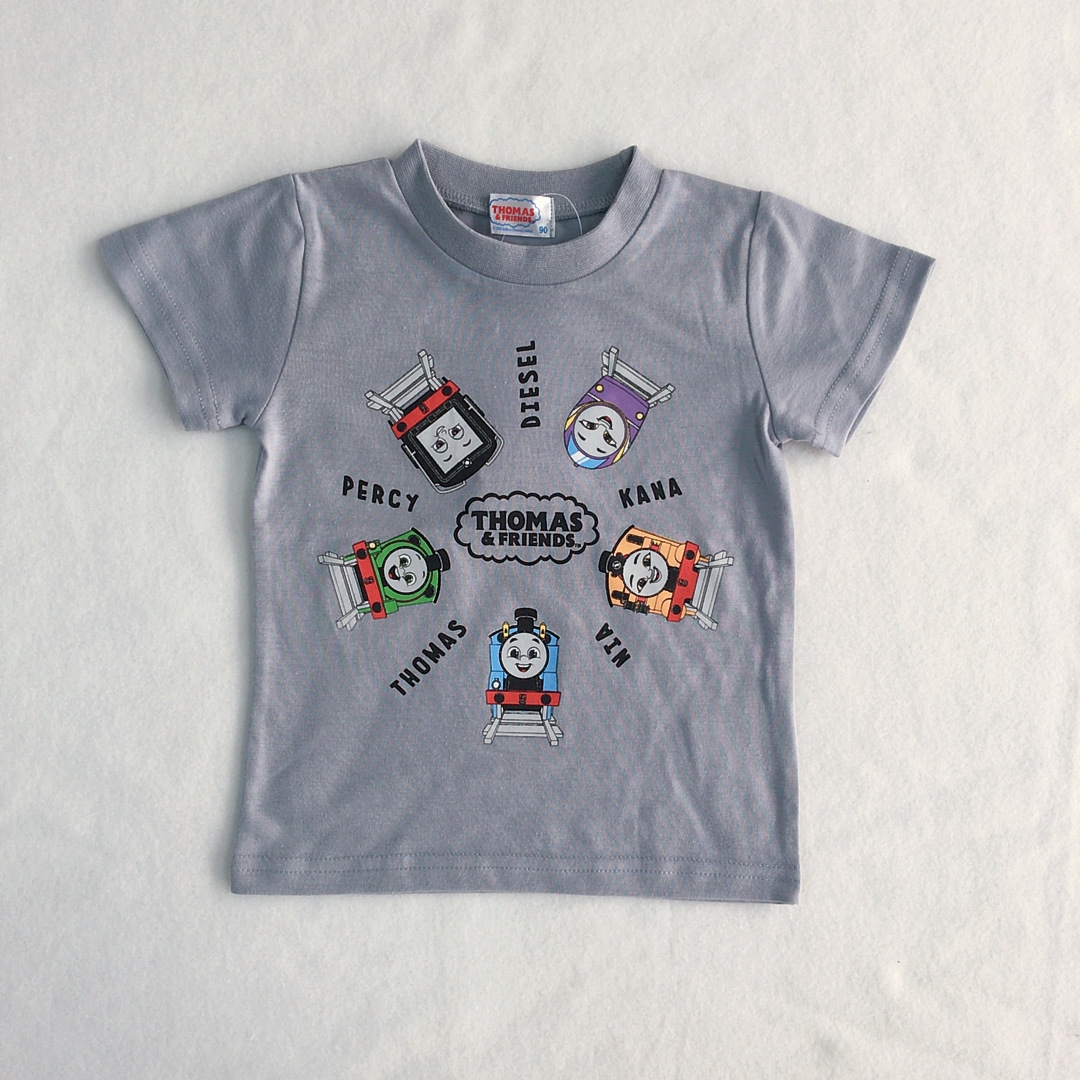 剪标 不允许淘宝上架 24夏日系宽松秋衣35%棉火车头托马斯短袖t恤