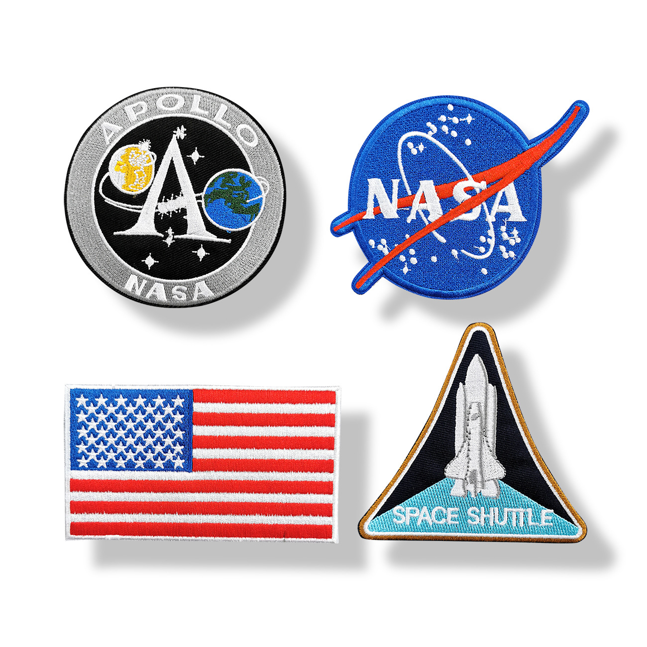 nasa美国航空航天局刺绣贴航天飞船贴花修补臂章布贴补丁贴批发