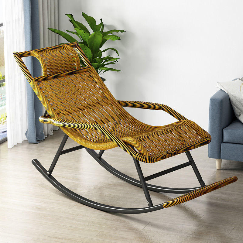 躺椅夏季摇椅家用摇摇椅大人逍遥椅老人懒人阳台休闲藤椅藤编单人