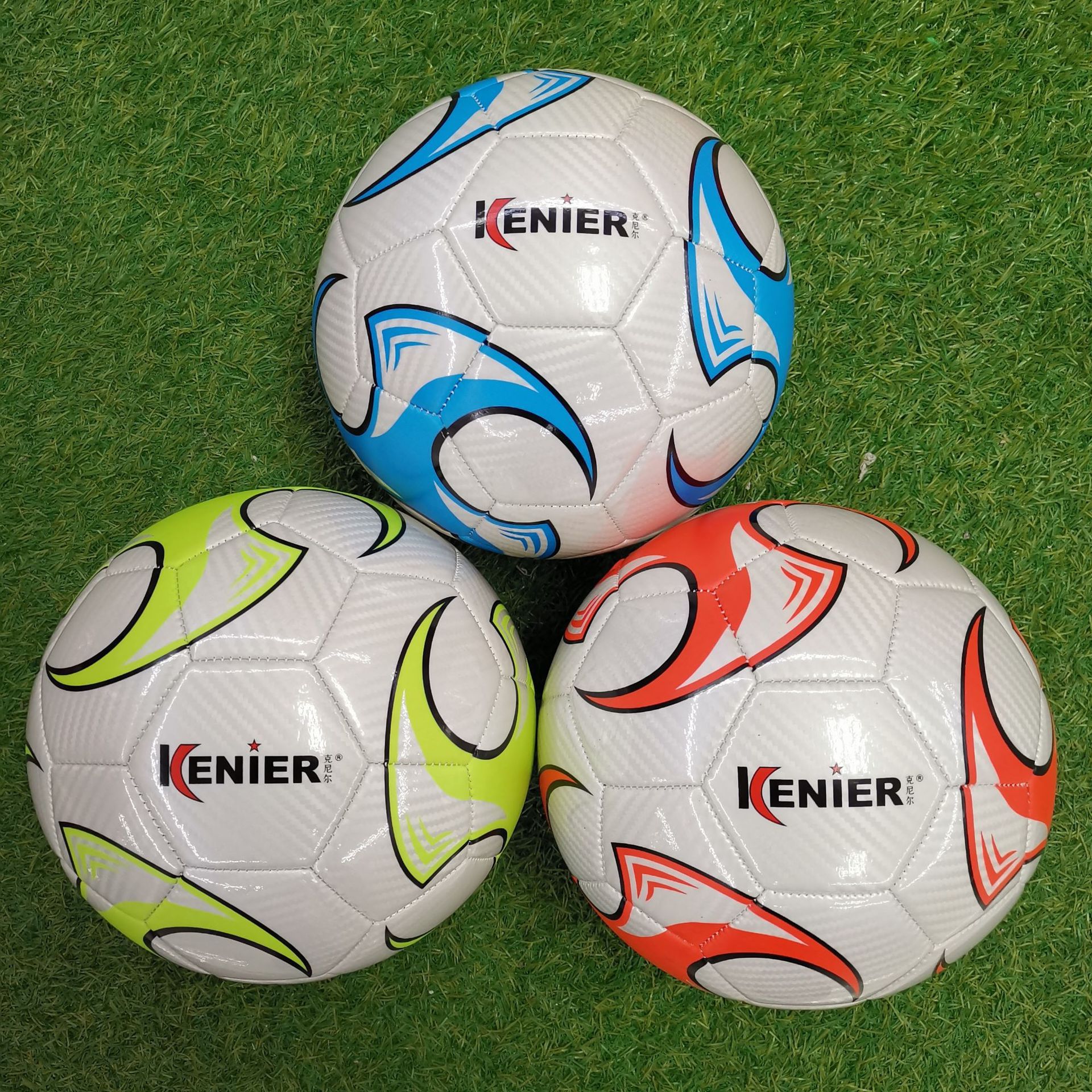 【新品促销】克尼尔正品pu草席纹机缝学校教学训练比赛4号足球