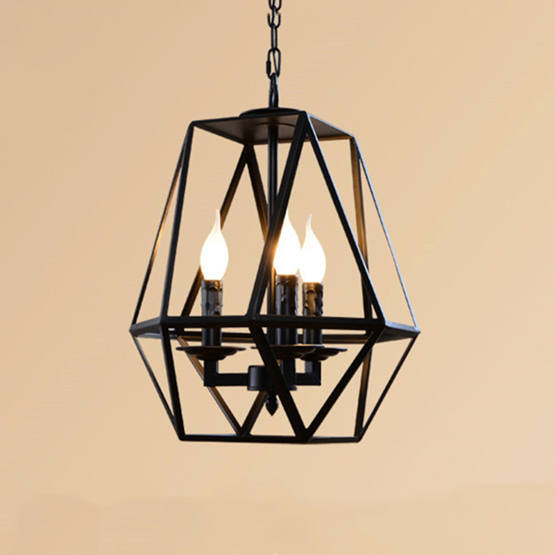 复古铁艺烛台吊灯美式乡村工业风书房客厅咖啡厅餐厅吊灯