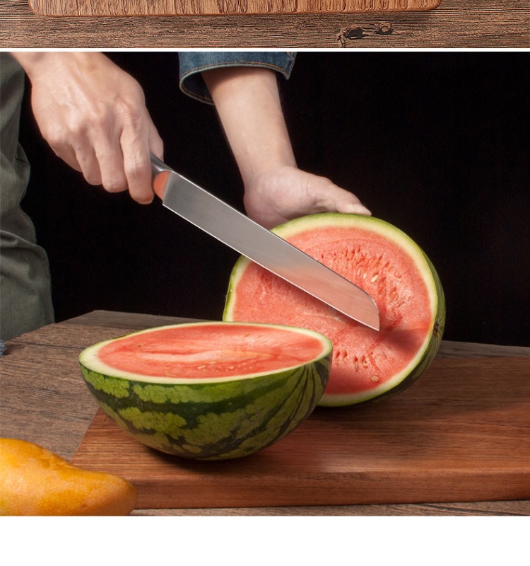 选夫人瓜果刀 不锈钢刀大号水果刀切西瓜器面包刀厨房刀 切蛋糕刀
