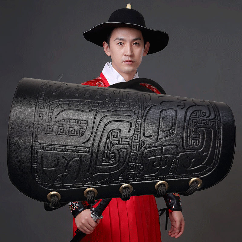 古风护腕刺绣束袖明制汉服锦衣卫飞鱼服配饰男女士山文甲皮革护臂