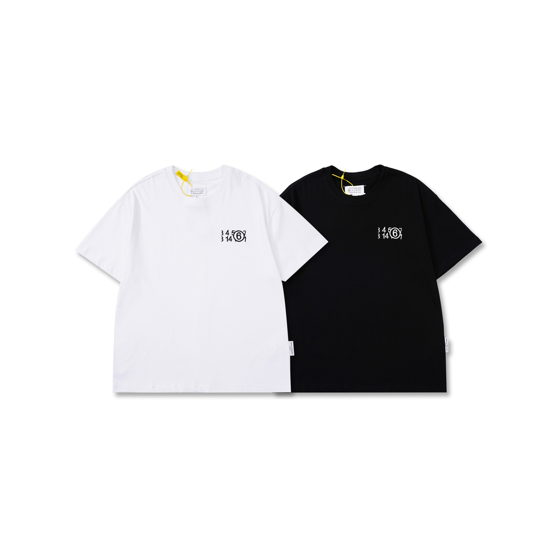 mm6 maison margiela 马吉拉刺绣logo贴标短袖t恤男纯棉短袖-阿里巴巴