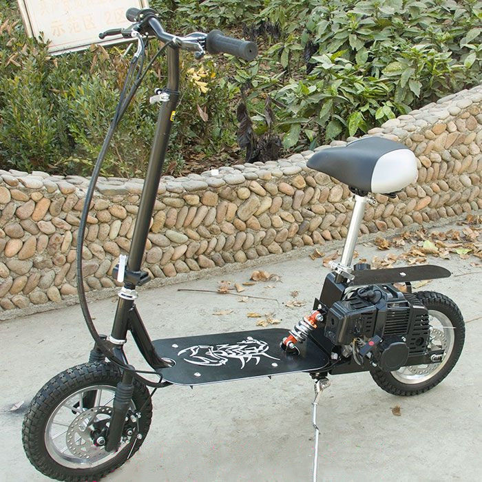 12寸大轮汽动二冲程助力车可折叠燃油汽油滑板车踏板迷你小摩托车