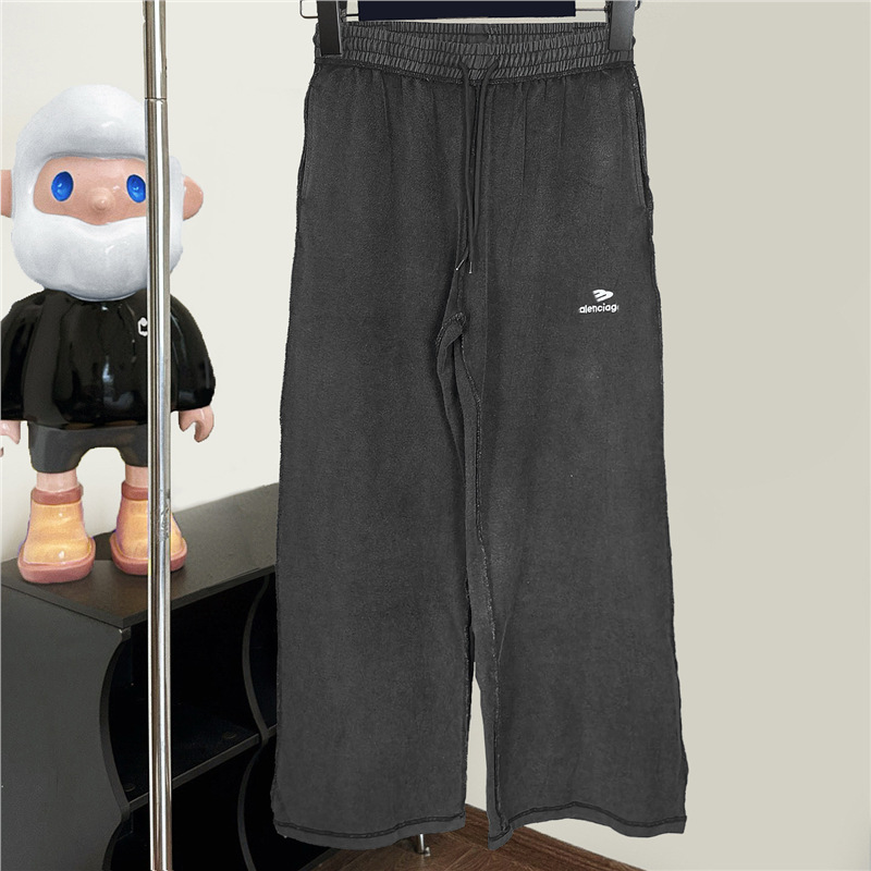 巴黎正确版B家3B刺绣字母3M反车反穿运动卫裤B潮牌高版本休闲长裤