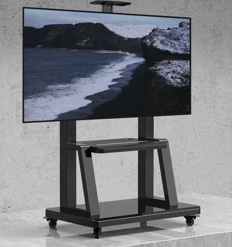 通用液晶电视机支架一体机移动架子落地支撑架带轮推车免打孔挂架