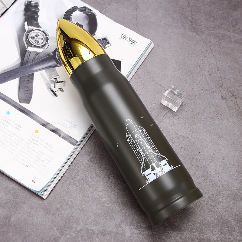 Customized Portable Bullet Thermos Mug 304 Stainless Steel Vacuum Camouflage Water Bottle Outdoor Sports Tumbler