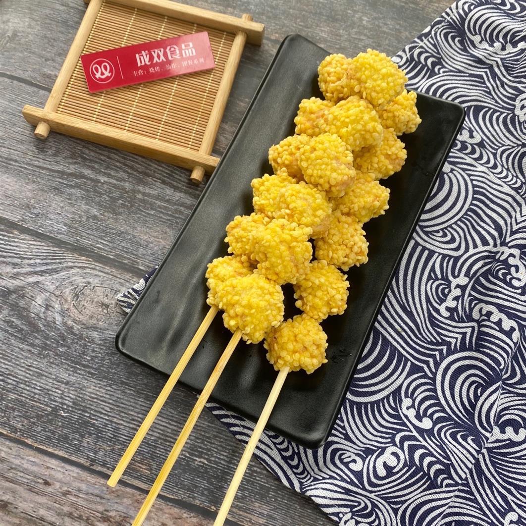 德邻盐酥鸡串网红黄金鸡块串油炸小吃半成品食材批发炸鸡块小吃串