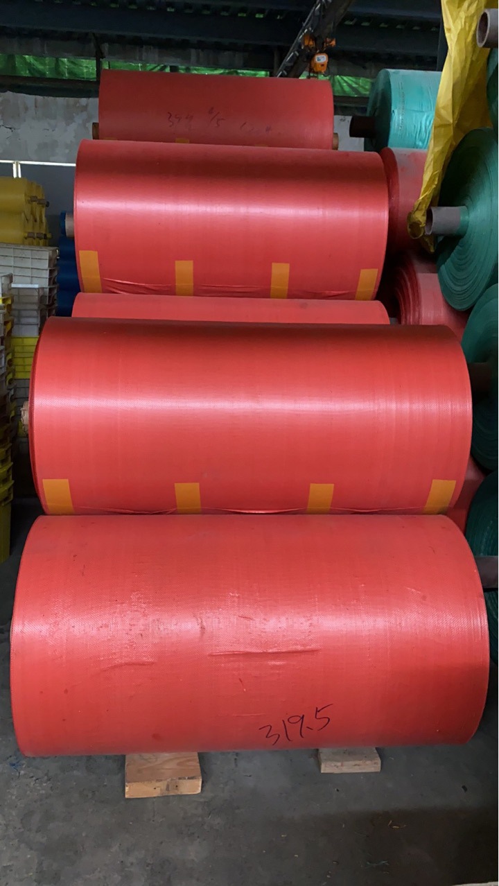 pp塑料编织袋卷布筒料 建筑装修地面保护膜平布 可定制覆膜编制袋