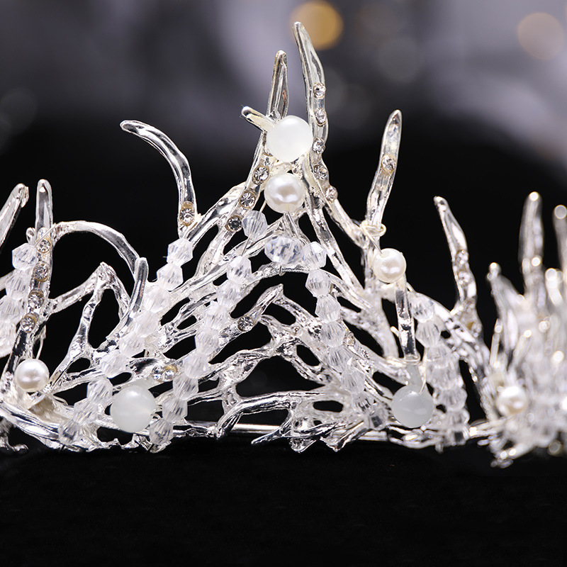 发卡发女孩发饰女童生日演出儿童水晶公主头箍冠皇冠王冠走头饰秀