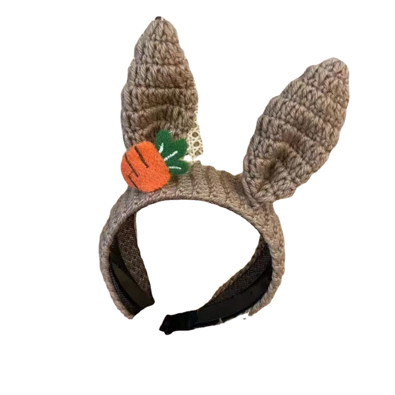 Cartoon Graceful and Cute Bunny Headband Hair Clip Face Wash Wool Knitted Headband Non-Slip Hair Pressing Headwear Women