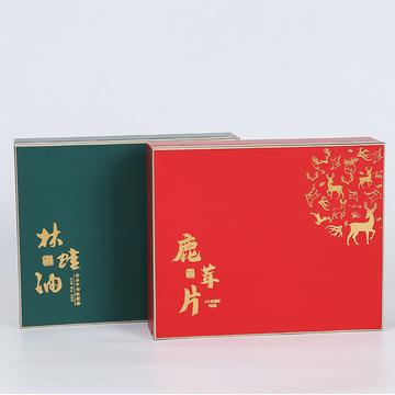 新款鹿茸片包装盒25克林蛙油包装盒12管礼品盒鹿茸腊片礼盒空盒子