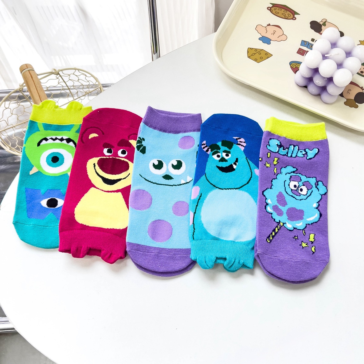新款卡通袜子女船袜大眼睛袜子日系百搭运动短袜可爱女士直板棉袜