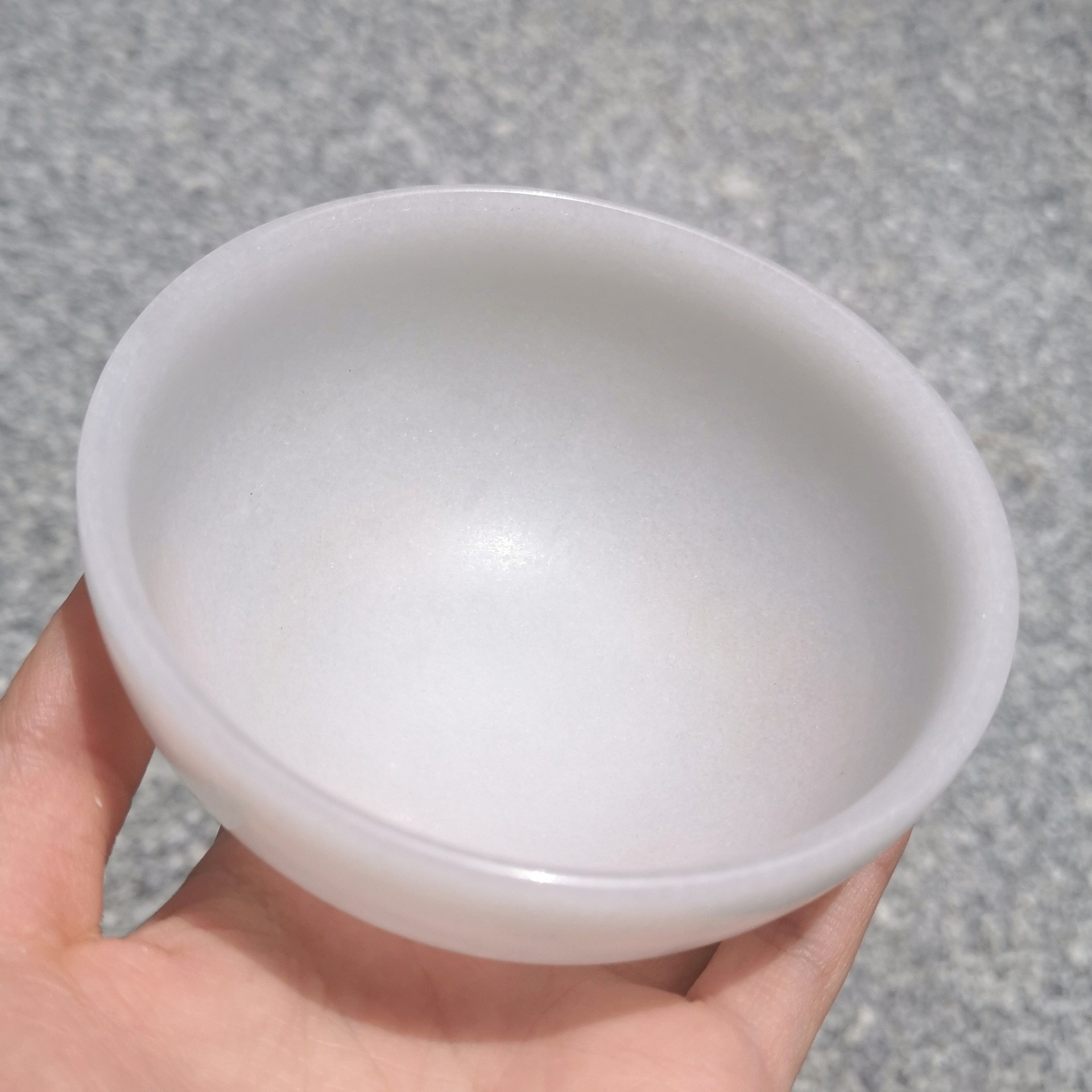 古玩杂项收藏玉器工艺品四川白玉碗茶具酒具玉石碗家居用品摆件
