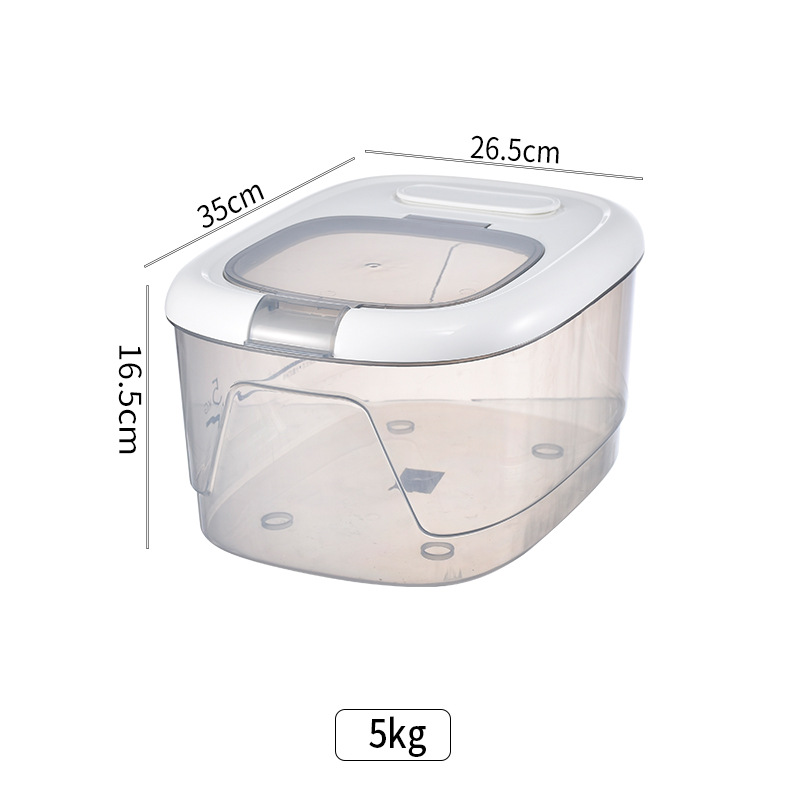 Rice Bucket Household Insect-Proof Moisture-Proof Sealed Rice Bucket Flour Flip Rice Storage Box Rice Bin Cereals Rice Storage Box