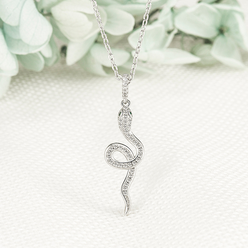 新款项链轻奢小众小红书时尚韩版百搭高级设计感灵蛇小蛇项链