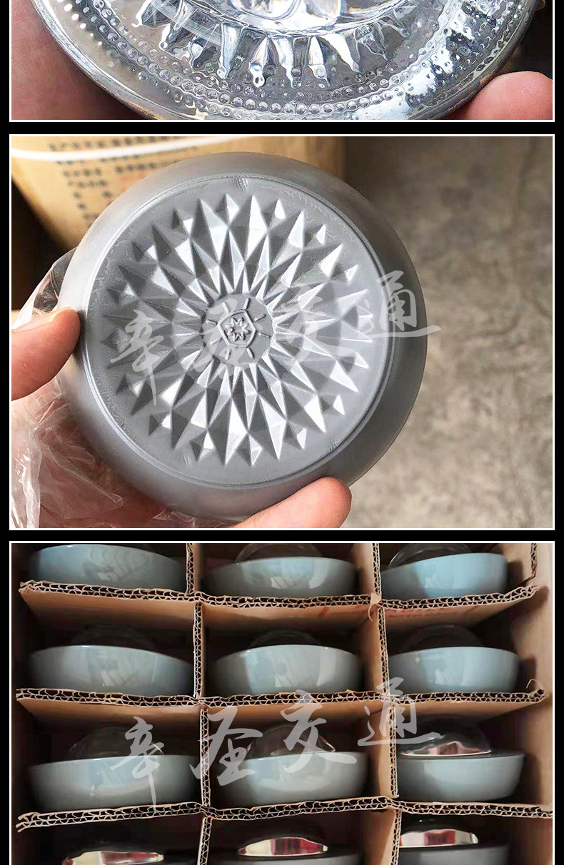 玻璃道钉钢化玻璃嵌入式道钉360度突起路标猫眼玻璃反光道钉