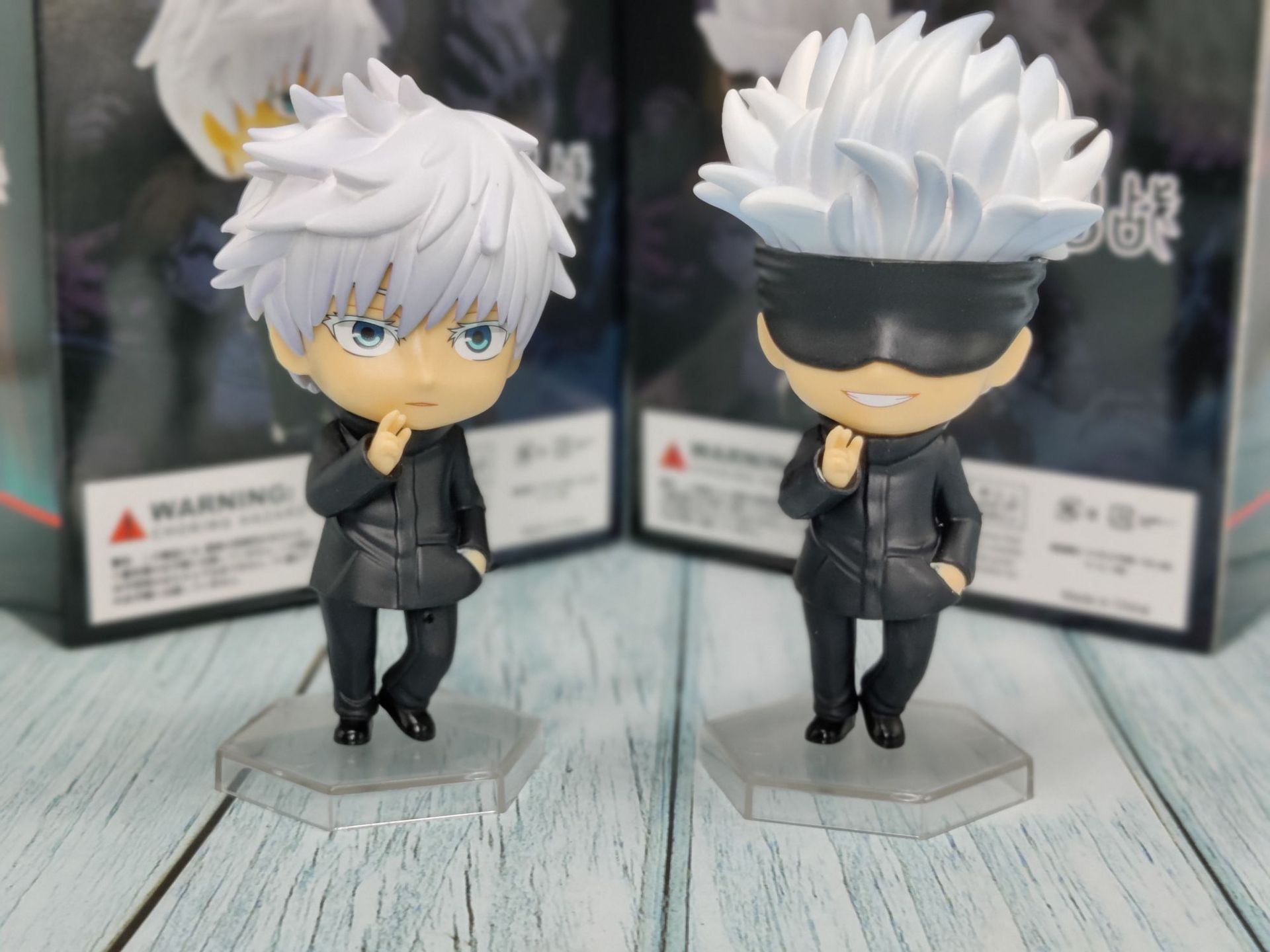 逍遥动漫 咒术回战 q版黏土 蒙眼 五条悟 手办盒装人偶公仔摆件