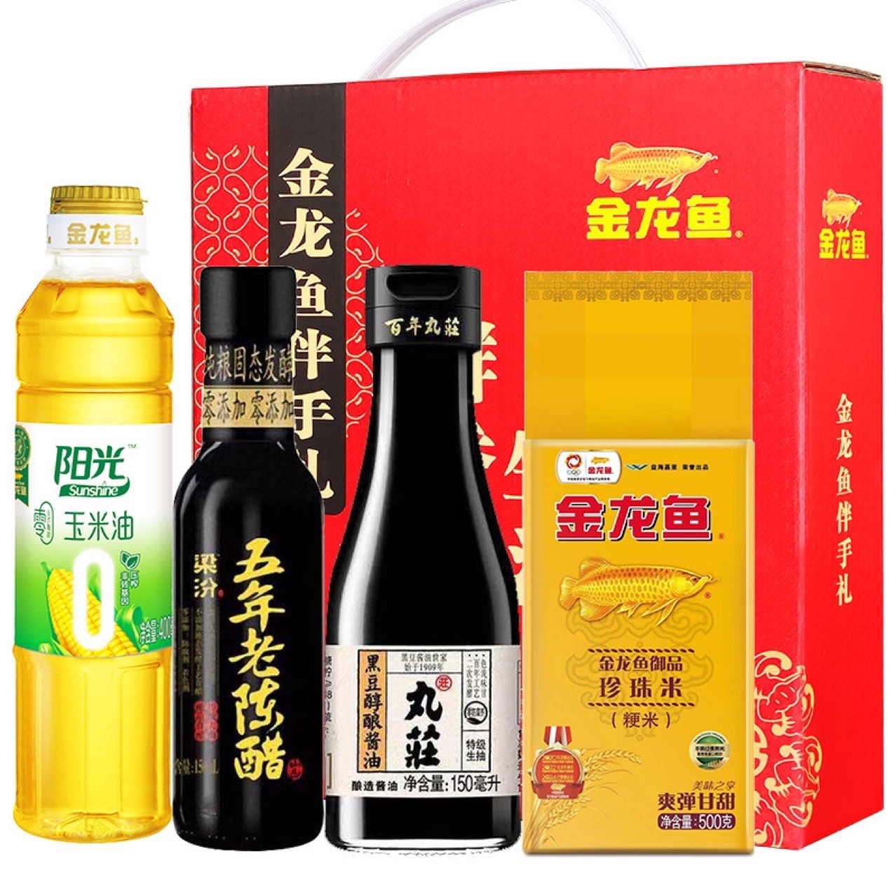金龙鱼大礼包m款礼盒米面油套装 食用油组合伴手礼品 大米 面粉