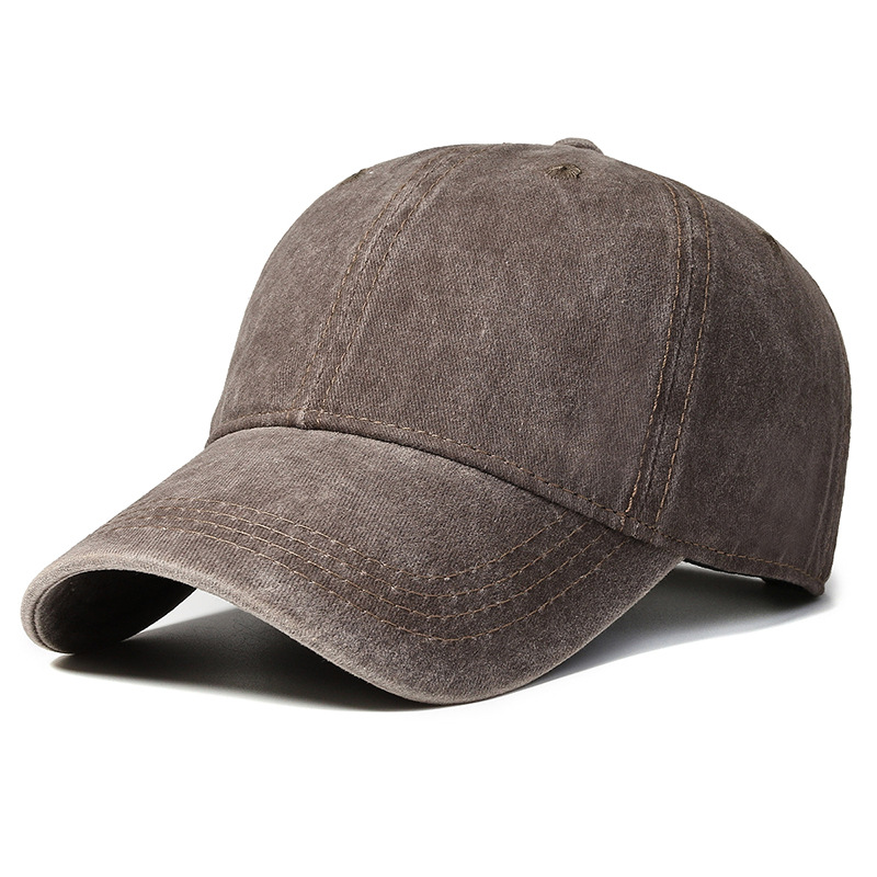Worn Looking Washed-out Hat Men's and Women's Retro Baseball Street Soft Peaked Cap Curved Brim European and American Style Versatile Student Casual Hat