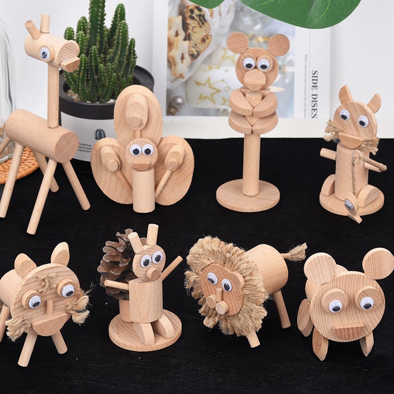 幼儿园手工区域材料包儿童创意diy制作大中小学班粘贴动手木玩具