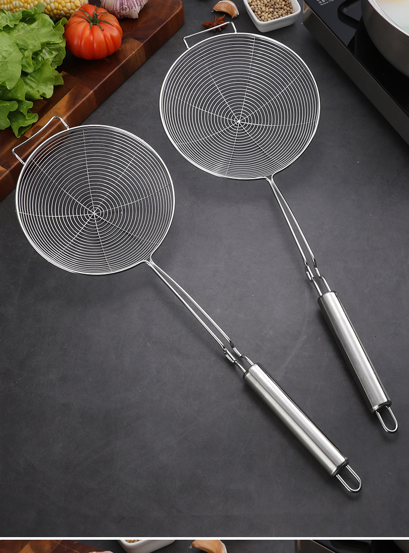 家用不锈钢漏勺304不锈钢笊篱家用厨房过滤网筛捞面油炸火锅捞勺