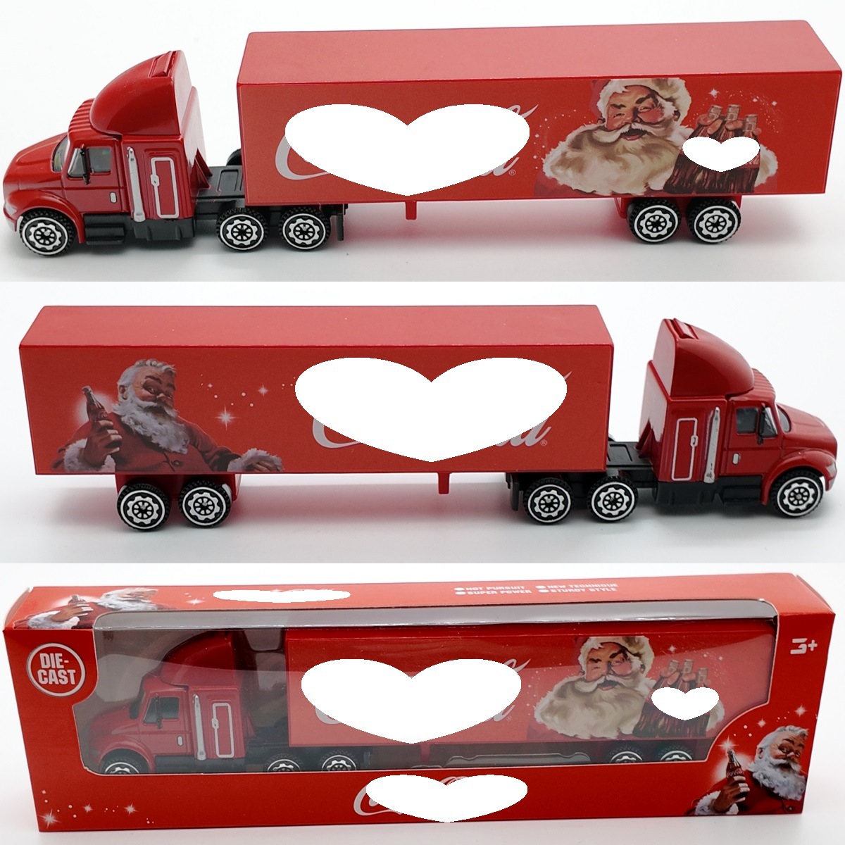 可可车 合金车玩具 合金货柜车  美式车头合金货柜车 厢式货车