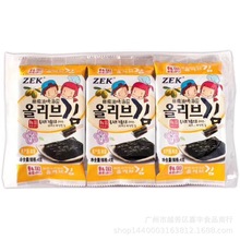 批发 韩国 进口食品 紫菜ZEK橄榄油烤海苔12g 24包一箱