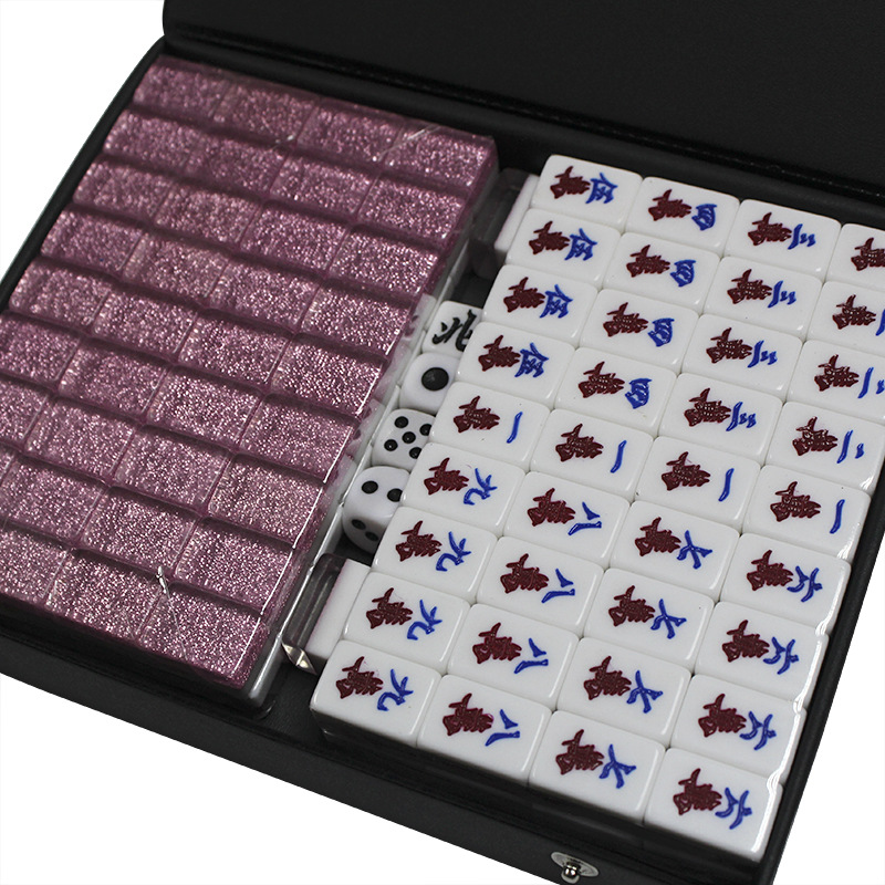 礼品麻将迷你水晶麻将手摸牌麻将凹凸感强宿舍居家娱乐休闲麻将