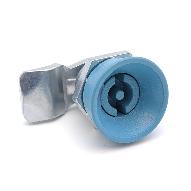 工具型转舌锁绿色喷涂锁体镀锌钢钢栓